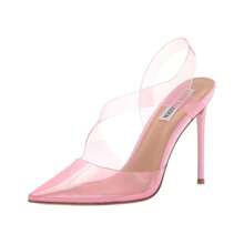 Vienne Pink Ankle Strap Pointed Close Toe Stiletto Heeled Sandals - Pink - View 1
