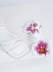 planare Sandalias planas casuales de estilo vacacional para mujeres, de PU con punta abierta y ligeras, con punta redonda y correa de tobillo, con decoración floral, elegante estilo romano de verano para uso casual en la playa, fiestas, vacaciones. Adecuadas para camisetas, vestidos, bikinis, ropa casual, ir y venir del trabajo y largas caminatas. Antideslizantes.