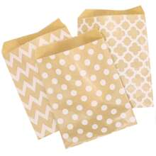 25个牛皮纸袋、礼品袋、零食袋、礼品包装袋、婚礼派对用品和生日装饰品 - 彩色 - 查看 9