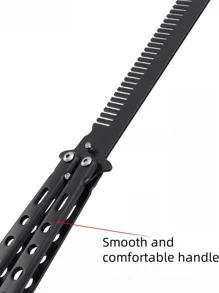 Butterfly Comb For Beginners, Stainless Steel Foldable Wide-Tooth Butterfly Shaker Comb, Portable Butterfly Comb For Men - Multicolor - View 11