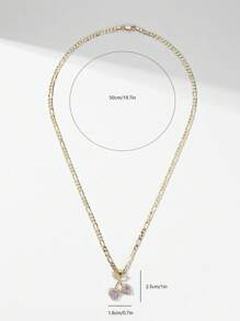 1 pieza Collar colgante de cereza grande/pequeña con incrustaciones de circonita, enchapado en oro de 14K, elegante y clásico, hipoalergénico, adecuado como regalo para la madre/pareja de San Valentín/amiga/padrino, Primera Comunión católica, uso diario/festivo y oración