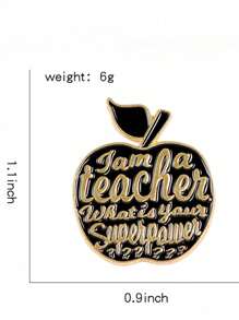 1 Stück ideale Apfel Brosche, 4-farbiger Apfel Emaille Pin, Schmuckaccessoire geeignet als Festivalgeschenk