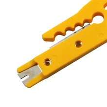 2 件套便携式剥线钳和切割器 - 专业电工工具，用于切割线路和压接钳 - 黃色 - 查看 8