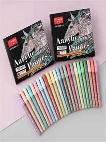 Juego de 24 colores del sistema de color Morandi, bolígrafos marcadores acrílicos a base de agua para dibujo y grafiti
