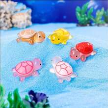 20pcs Glow-In-The-Dark 3D Sea Turtle Toys - Perfect For DIY Crafts And Party Favors, Assorted Colors