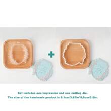 1 套复古图案饼干压制和切割模具饼干切刀压花模具饼干压模印章纸杯蛋糕装饰 DIY 生日派对婚礼回礼品新娘送礼会礼物甜点工具烘焙用品 - 彩色 - 查看 19