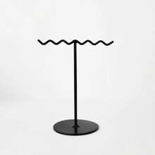 1pc Bohemian Style Earring Display Stand, Iron Material, Unique Wave Design, Suitable For Jewelry Enthusiasts Travel Storage Organizer