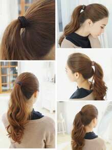 100 pezzi Semplici ed eleganti elastici per capelli da donna, fascia per capelli ad alta elasticità senza danni, accessori per capelli stile coreano nero e marrone, adatti per il ritorno a scuola