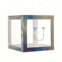 1 pièce Boîte à lettres transparente personnalisée pour anniversaire, mariage, boîte à ballons avec nom, décorations pour 1er anniversaire, miel/chérie/chéri, décorations de Noël, grande boîte transparente, décorations pour fête, décoration de maison, décoration de cheminée, boîte de douche (les matériaux en papier sont sujets à la casse)