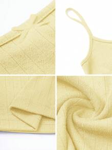 Y2K风格蝴蝶装饰露背奶油黄短款上衣，适合居家、休闲穿着，是春季和情人节的理想之选。