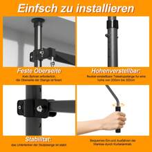 Joparri Clamp Awning With Hand Crank Balcony, UV-Resistant, No Drilling, 100% Polyester, Height Adjustable, Sun Protection, Patio Roof, Easy Assembly Gray/Beige/Blue White/Yellow Blue/Orange And White/White Gray - Orange und Weiß - 查看 3