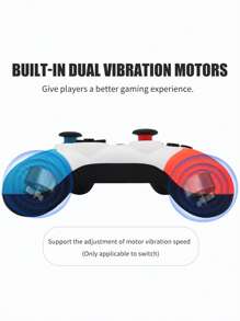 Bộ điều khiển HONSON Switch không dây, có chức năng rung kép/cảm biến cơ thể/đánh thức bằng một phím, tương thích với Switch Lite/Switch Oled/PC/IOS/Android/Steam - nhiều màu - Xem 6