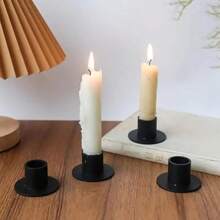 2/4pcs Candle Holders, Round Candle Holders, Center Pieces, Candlelight Dinner Photo Props, Wedding Anniversary Birthday Date Night Decor, Dining Table Living Room Home Decor, Halloween Christmas New Year Decoration