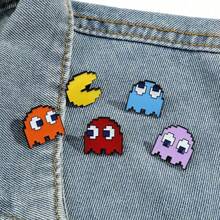 1 Novel Cartoon Pixel Bean Design Alloy Brooch, Cute Minimalist Small Pin - Multicolor - View 6