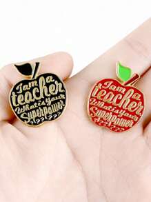 1 Stück ideale Apfel Brosche, 4-farbiger Apfel Emaille Pin, Schmuckaccessoire geeignet als Festivalgeschenk