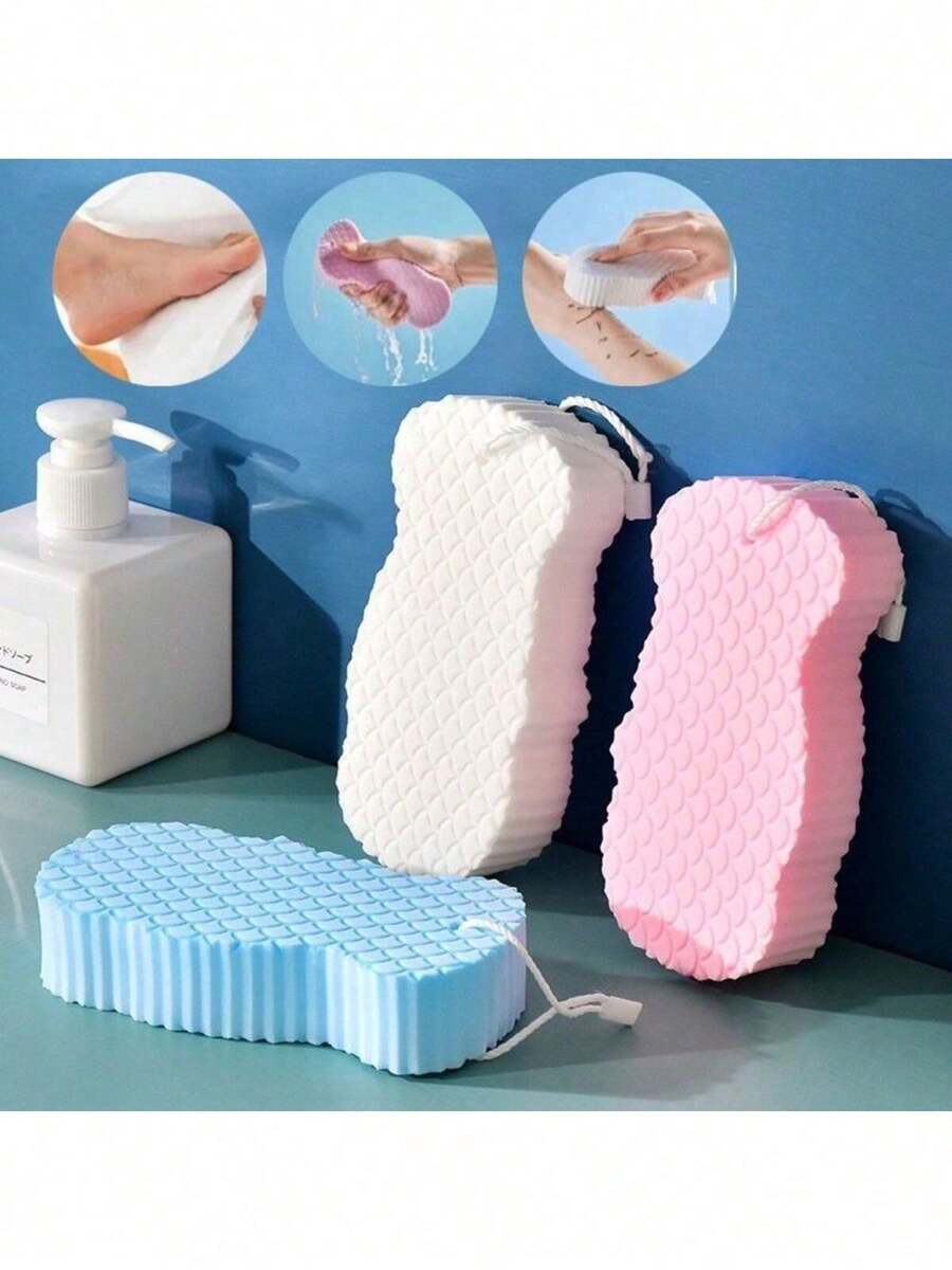Gentle Exfoliating Sponge Loofah Bath Sponge For Baby Adults Bathing Dead Skin Remover - Grey - View 1