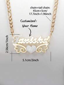 1 件定制英文名字首字母项链，带双花翼和心形设计，是母亲节、父亲节、情人节、生日、周年纪念日、毕业典礼、万圣节、圣诞节送给朋友、家人的理想礼物 - 款式1 - 查看 4