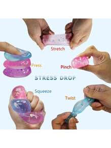 Cubo antiestrés, pelotas antiestrés blanditas para adultos, juguetes sensoriales antiestrés para ansiedad y alivio del estrés, juguetes calmantes pelotas antiestrés de subida lenta y extensibles para TDAH, pelota de azúcar malta (los estilos y colores son aleatorios) - Multicolor - Ver 5