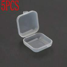 QIAO 5/10PCS 3.5*3.5*2cm Small Plastic Storage Box For Jewelry Beads Earring Jewelry Container Transparent Square Box Case Container - Multicolor - View 9