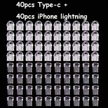 10/20/40/80 Pcs Transparent Silicone Anti-Dust Plugs, Compact & Lightweight, DIY Accessories & Decorations, Compatible With IPhone Lightning/Type-C/Android MicroUSB/Earphone Jack, Protect Charging Ports, Waterproof, Moisture-Proof, Anti-Dirty, Sturdy & Durable