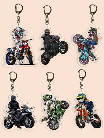 1 Piece Of Keychain For Male And Female Motorcycle Enthusiasts, Realistic And Cool Bag Charm Design, For Motorcyclists' Club, Extreme Sports , Car,Phone, Keychain, Gift For Friend Or Boyfriend School Car Accessories Cute Goth Y2k