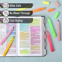 3pcs Set[INS Style Highlighter Pens]Korean Soft-Tip Dual-Head Eye-Friendly Color Marker Pens, Student Planner Note Highlight, Colorful Markers, High-Quality Stationery Gift (Random Color Styles) - Multicolor - View 6