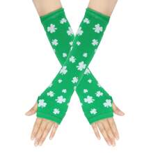 1set Irish Celebration Knee High Leg Warmers With Clover Accessories, St.Patrick's Day Party Outfit Prom - Multicolor - View 10
