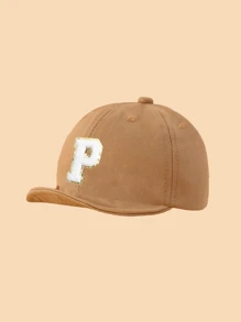 1pc Simple Letter Baby Soft Brim Baseball Cap, Stylish And Versatile, Suitable For Boys And Girls Daily Outing In Spring And Summer. - Khaki - View 13