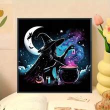 2025 年新款畅销书“女巫药水”圆形亚克力钻石马赛克艺术套装，手工拼图，适用于墙面装饰、派对和节日，无框 DIY 工艺礼物 - 彩色 - 查看 2