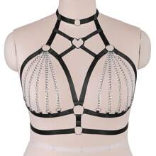 Sujetador de estilo punk con cadena metálica para mujer de talla grande, disfraz gótico para Navidad/Halloween/Carnaval - Multicolor - Ver 20
