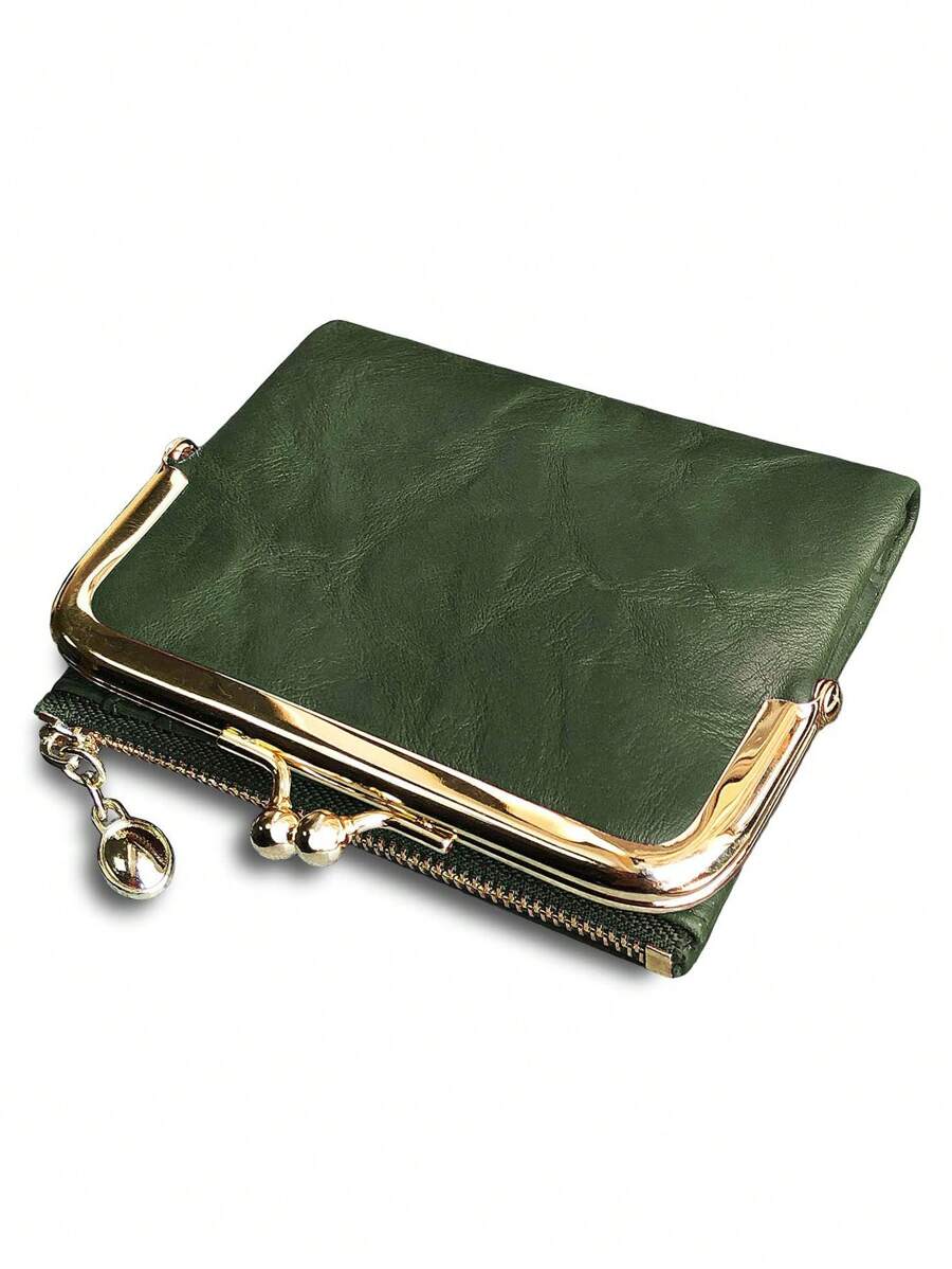 MIYIN Kiss Lock Small Wallet Credit Card Small Purse Bi-Fold Zipper Women Wallet Mini Thin Lightweight ID Card Money Cash Portable Minimalist Fashion Modern Business Anniversary On Valentine Day For Birthday Gift Gift Lover Women Girls Lady Female Gift Gift Bag Present Gifts For Teachers