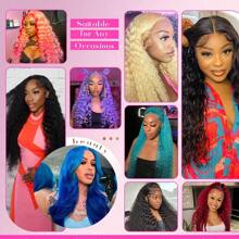 250% Density 13x4 Jerry Curly Lace Front Wigs Human Hair Pre Plucked Kinky Curly 13x4 HD Lace Frontal HD Lace Wigs Human Hair Pre Plucked With Baby Hair Brazilian Virgin Hair Natural Hairline - Black - View 9