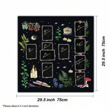 1 件方形塔罗牌桌布占星术垫塔罗牌摆锤祭坛布符文占卜阅读布月相塔罗牌桌布垫棋盘游戏桌布适用于异教徒摆锤巫术工具 - 黑色 - 查看 9