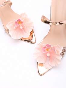 2 Stücke abnehmbare DIY Schuh Accessoires, elegante Iris Blumen förmige Schuh Dekorationen in Hellrosa, Kaffee, Apricot, Blau, geeignet für High Heels, Sandalen, Ballerinas, Brautschuhe, Partyschuhe, Reise Hausschuhe