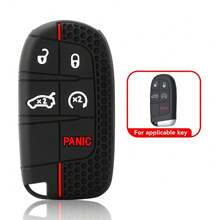Siliconen sleutelhoes compatibel met Grand Cherokee Renegade Chrysler Dodge RAM Journey Dart Fiat Durango Challenger