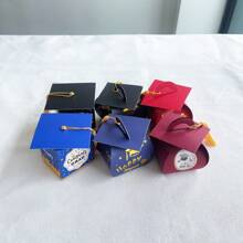10pcs 2025 Graduation Cap Gift Box, Graduation Celebration Party Packaging Box, Square European Style Mortarboard Box For Graduation Favor, Creative Tassel Box Personalized Graduation Season Small Gift Box - Paper - View 3