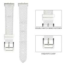 1pc Universal Unisex Fashion PU Leather Loop Strap With Metal Buckle Connector, Compatible With Samsung Galaxy Fit 3 R390
