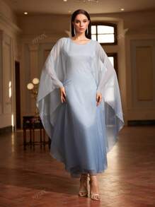 Women Elegant Casual Round Neck Dress, Party Dress, Wedding Guest Dress, For Cocktail