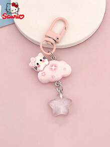 Sanrio Various Sanrio Cartoon Kuromi And Cinnamon Roll Key Chains, Cute Cloud Style Backpack Accessories, Romantic Gifts For Couple & Best Friends