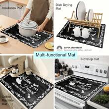 1 pièce de tapis de préservation en silicone antidérapant. Tapis protecteur polyvalent pour cuisinière, cafetière, machine à laver, tapis de séchage d'évier, décoration de maison et de cuisine, résistant à la chaleur, housse de plaque de cuisson électrique