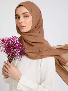 1 chiếc khăn choàng đi biển bằng vải chiffon màu trơn dành cho nữ, thích hợp để phối cùng áo choàng và mặc hàng ngày, có tác dụng chống nắng. - màu đặc - Xem 21