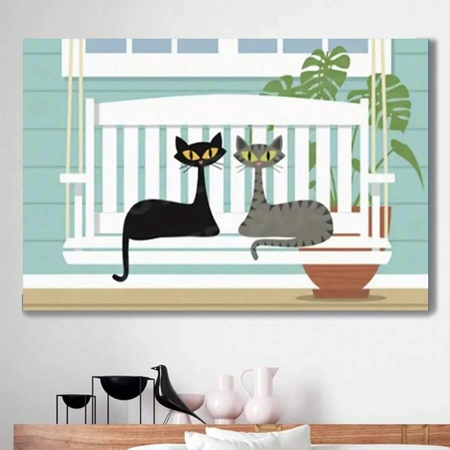 Framed 1 Pc Energetic Elephant Wooden Framed Canvas Painting , Wall Art Prints Poster Direct Hanging Wall Picture Decor For Home Gifts, Living Room, Bathroom, Bedroom, Kitchen - 框架 - 查看 1