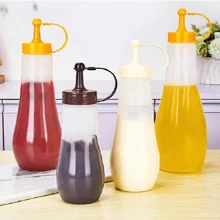 1 件多尺寸透明塑料瓶/罐，坚果和谷物密封食品储存容器，适合厨房、餐厅、客厅使用，[挤压瓶盖颜色随机] - 彩色 - 查看 8