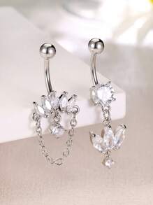 Leocuci Belly Button Rings Dangling 14G Stainless Steel Belly Button Ring For Women Body Piercing Jewelry Navel Rings