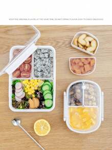 1PC Compartmentalized Sealed Bento Box Lunch Box, Microwaveable Lunch Box, Portable Fruit Box, Outdoor Picnic Cooler, Essential For Office Workers, Back-To-School Supplies