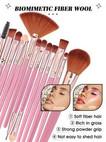 32PCS All-In-One Makeup Kit:25PCS Makeup Brush Set+2PCS Makeup Sponges+2PCS Triangle Powder Puffs+2PCS Mini Air Cushion Powder Puffs+1pc Makeup Brush Cleaning Tools.Gift Set For Women