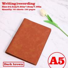 1/2/3 Libros, Cuaderno con tapa blanda desmontable, 60 hojas 120 páginas, estilo minimalista; Material suave, encuadernación espiral para reemplazo fácil, papel amigable con los ojos para escritura a doble cara, adecuado para oficina/escuela/vida diaria/cuaderno/bloc de dibujo, disponible en dos tipos de páginas, rayadas y en blanco.