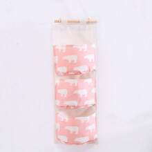 1 Bolsa de almacenamiento multifuncional montada en la pared - Percha con 3 bolsillos espaciosos, caja de almacenamiento multifuncional para armario, dormitorio, baño, dormitorio estudiantil, bolsa colgante para libros, bolsa de almacenamiento para el desorden del dormitorio, el regalo perfecto para la familia, la abuela y la madre