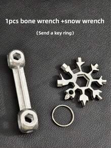 10-In-1 Bone Shaped Hex Key Wrench Set, Zinc Alloy Multifunction Bike Repair Tool For Men, Allen Wrench With 10 Sizes 6-15mm - Silver - View 11