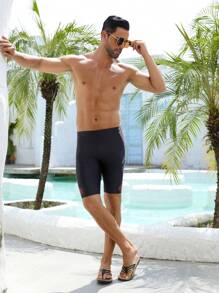 New Men's Swimming Trunks Set With 5-Inch Inseam Anti-Embarrassment Design, Quick Dry Fabric, Professional Straight Leg Swimming Shorts Suitable For Swimming Pool, Hot Spring, Beach, Holiday